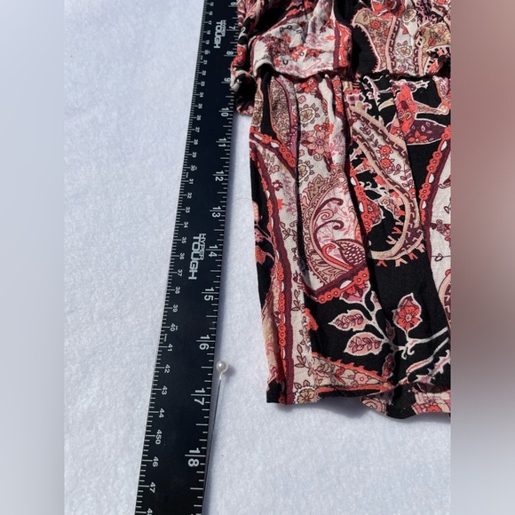 Anthropologie Myla Smocked Tiered Mini Skirt Size Small Paisley Print - Picture 13 of 13